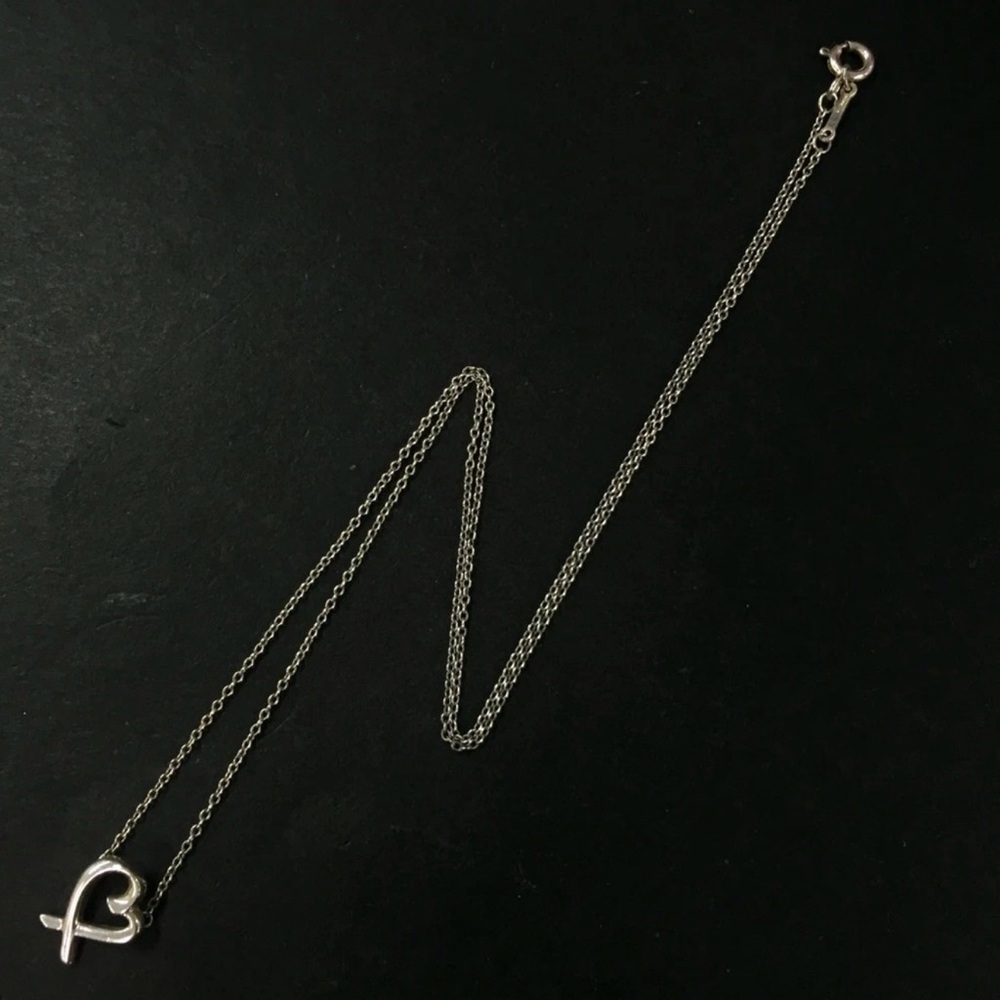 Tiffany & Co. X Paloma Picasso Sterling Silver Twist Heart Necklace